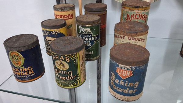 Lot 1136 - VINTAGE INGREDIENT TINS