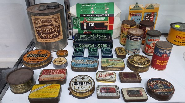 Lot 1138 - VINTAGE TIN AND PACKAGING