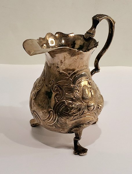 Lot 1056 - SILVER MILK JUG