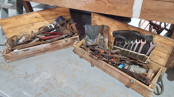 Lot 271 - AMMO BOXES OF TOOLS