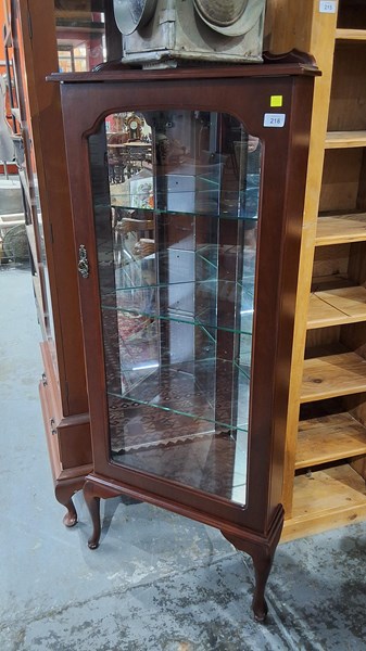 Lot 218 - CORNER DISPLAY CABINET