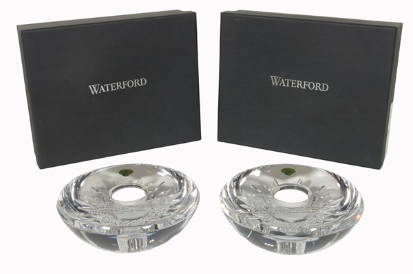 Lot 30 - WATERFORD CRYSTAL CANDLESTICKS (2)