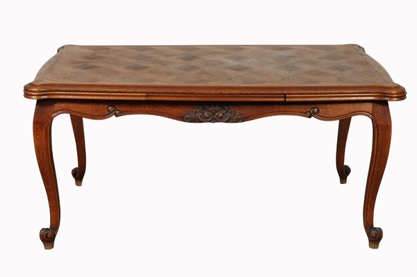 Lot 185 - FRENCH OAK DINING TABLE