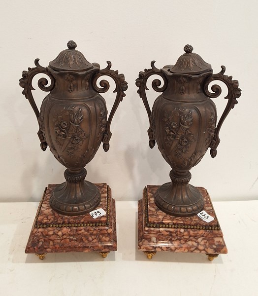 Lot 1388 - MANTEL VASES