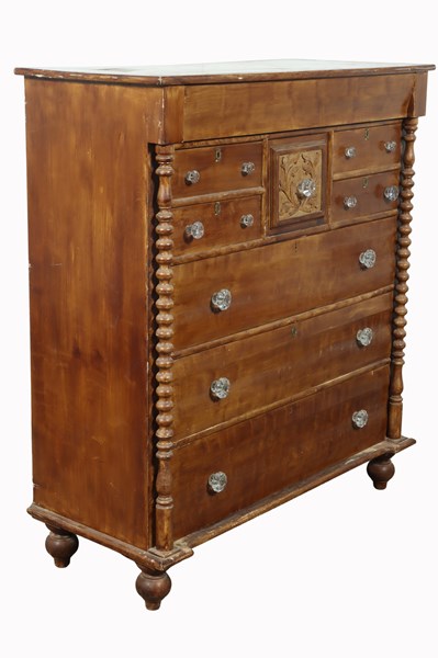 Lot 187 - GERMANIC CHEST OF DRAWERS