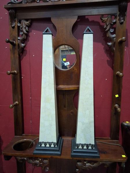 Lot 26 - OBELISK LAMPS