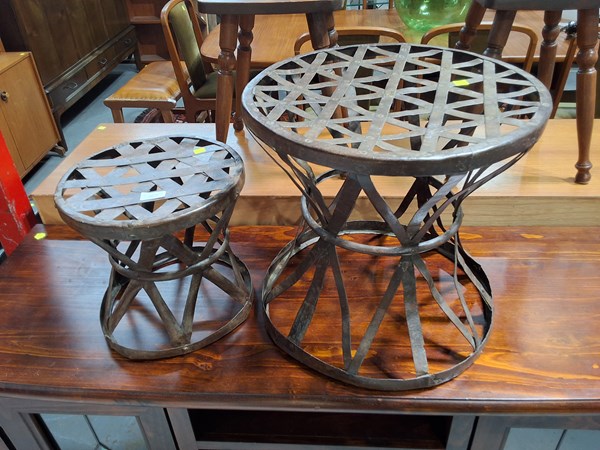 Lot 254 - TABLE AND STOOL
