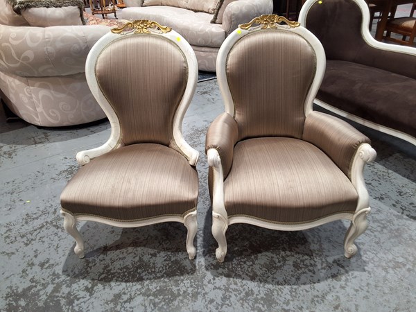 Lot 178 - GRANDMOTHER & GRANDFATHER CHAIRS