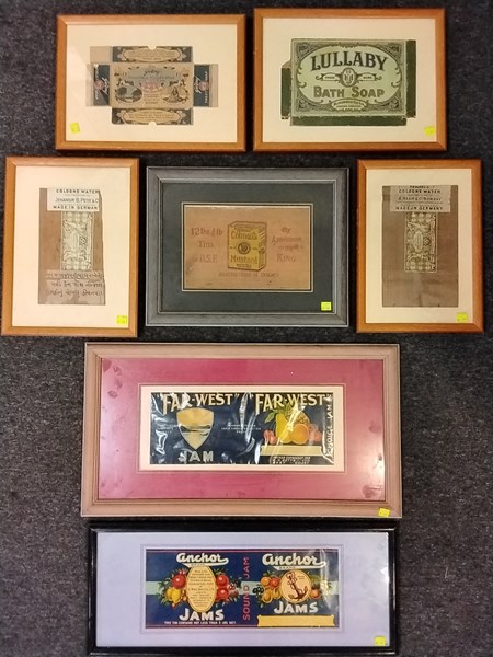 Lot 1321 - FRAMED VINTAGE PACKAGING