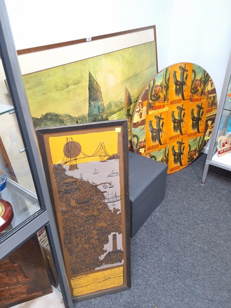Lot 1490 - GROUP OF RETRO ART