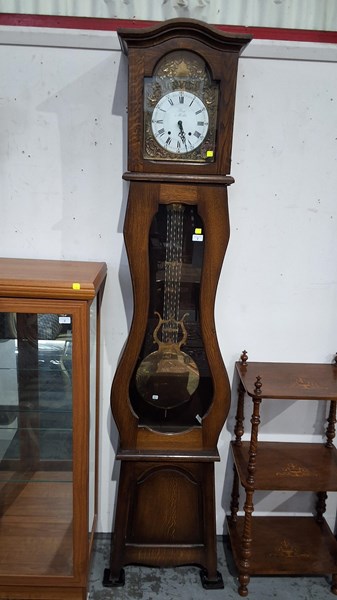 Lot 2 - OAK LONG CASE CLOCK