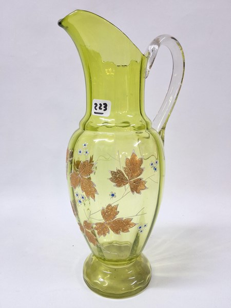 Lot 1363 - GLASS PITCHER