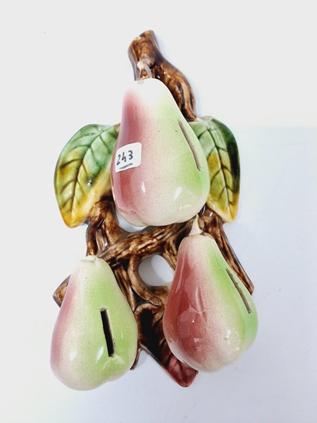 Lot 1342 - MAJOLICA MONEY BOX