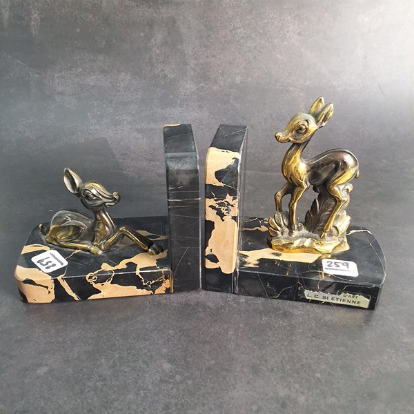 Lot 1327 - SPELTER BOOKENDS