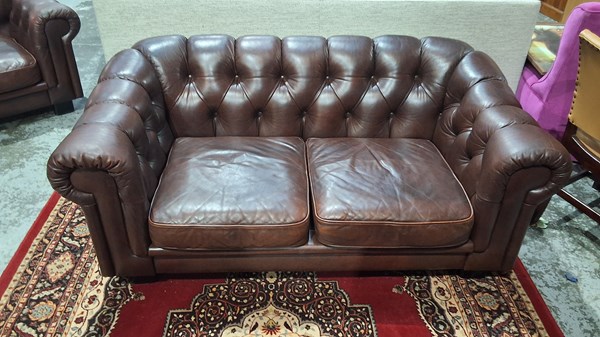 Lot 343 - CHESTERFIELD SETTEE