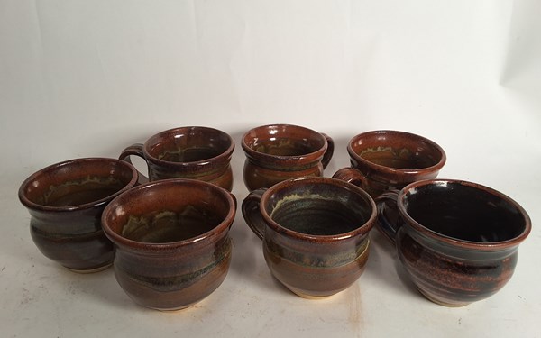 Lot 1430 - STONEWARE MUGS