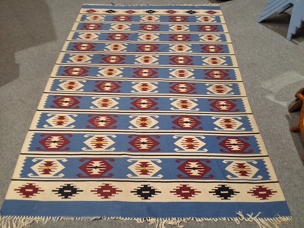 Lot 414 - KILIM FLOOR RUG