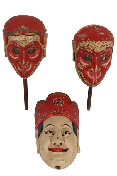 Lot 30 - CHINESE OPERA MASKS (3)