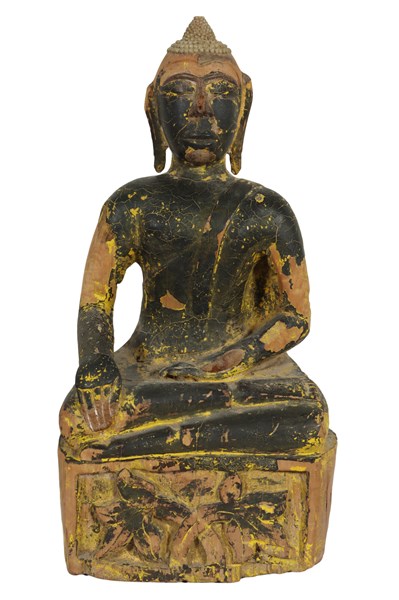 Lot 55 - LAOS SITTING BUDDHA FIGURE