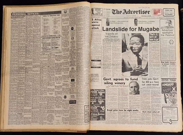 Lot 1237 - THE SA ADVERTISER 1980.
