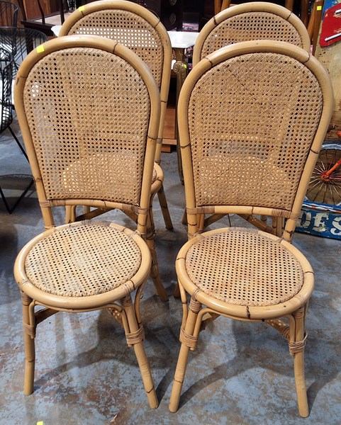 Lot 241 - CANE DINING CHAIRS