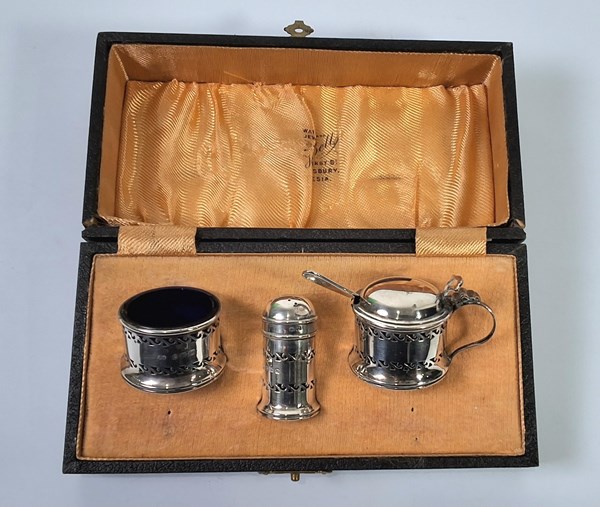 Lot 1109 - SILVER CONDIMENTS