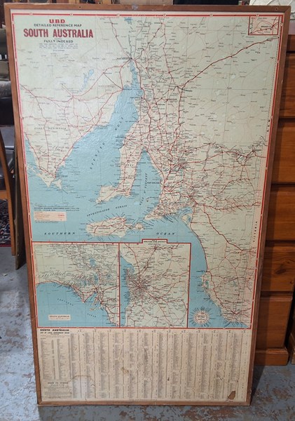 Lot 381 - VINTAGE WALL MAP