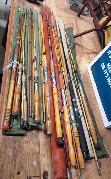 Lot 281 - VINTAGE FISHING RODS