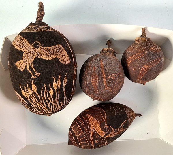 Lot 1317 - CARVED BOAB NUTS