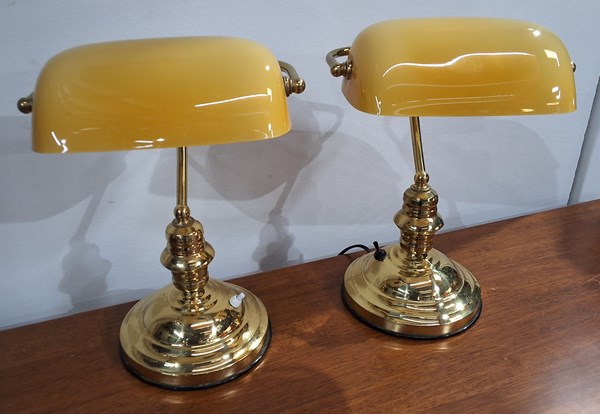 Lot 457 - BANKERS LAMPS