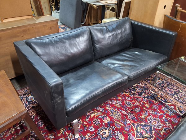 Lot 79 - LEATHER SOFA