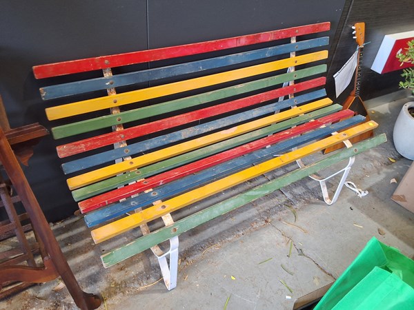 Lot 500 - GARDEN BENCH