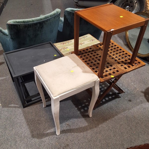 Lot 352 - STOOLS AND TABLES