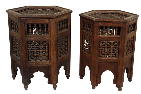 Lot 145 - TWO MOORISH SIDE TABLES