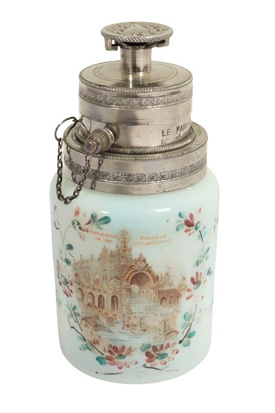 Lot 91 - THEOPHILUS MARTIN VASELINE GLASS PERFUME ATOMISER